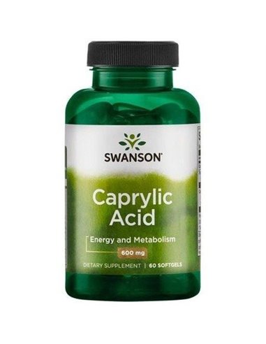 Kaprylsyra 600 mg, 60 kapslar