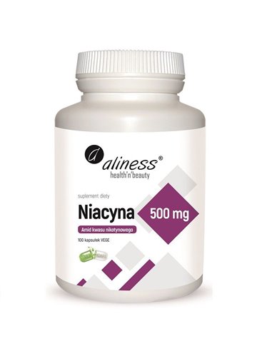 Vitamin B3, Niacin, Nikotinamid 500 mg, 100 kapslar