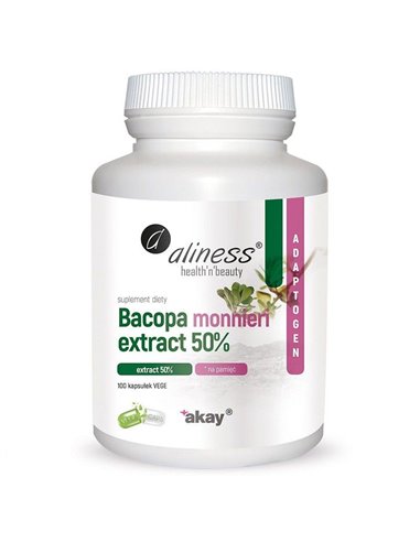 Bacopa monnieri extrakt 50%, 500 mg, 100 Vege Caps