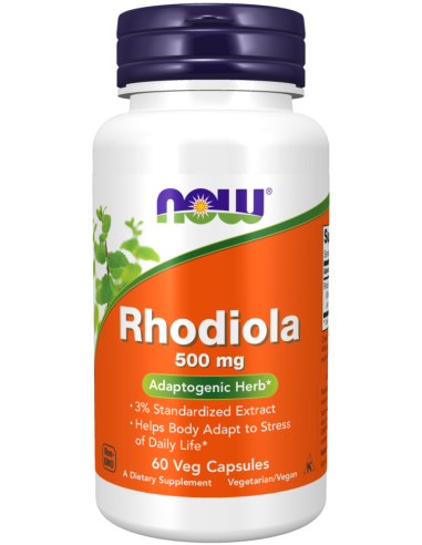 Rosenrot (Rhodiola rosea), 500 mg, 60 vegetabiliska kapslar