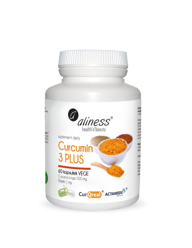 Curcumin PLUS Curcuma longa 500 mg Piperin 1 mg, 60 kapslar